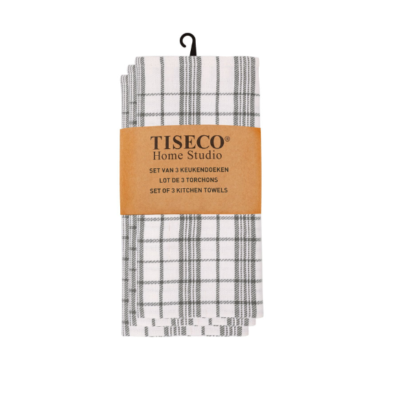Keukenhanddoek Hercules - Grey - 50x70 cm (set van 3)