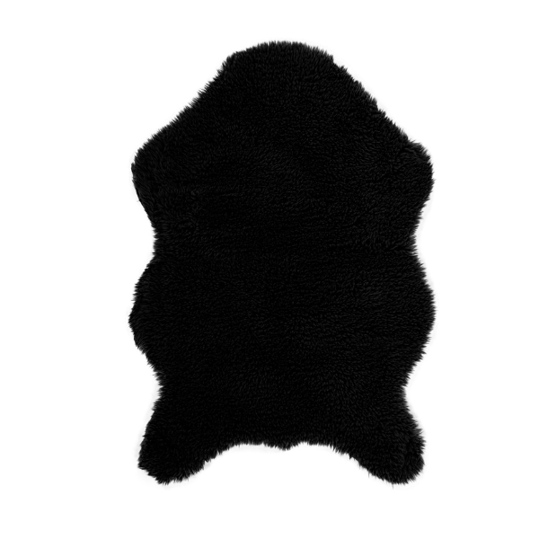Tapijt Lambskin - Black - 60 x 90 cm