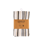 Keukenhanddoek Tiseco Multilines – Black – 80 gr/m² (set van 4)