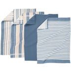 Keukenhanddoek Tiseco Multilines – Blue Stone – 80 gr/m² (set van 4)