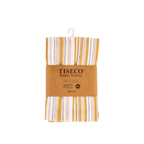 Keukenhanddoek Tiseco Multilines – Camel – 80 gr/m² (set van 4)