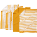 Keukenhanddoek Tiseco Multilines – Camel – 80 gr/m² (set van 4)