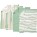 Keukenhanddoek Tiseco Multilines – Greensmoke – 80 gr/m² (set van 4)