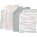 Keukenhanddoek Tiseco Multilines – Grey Light – 80 gr/m² (set van 4)