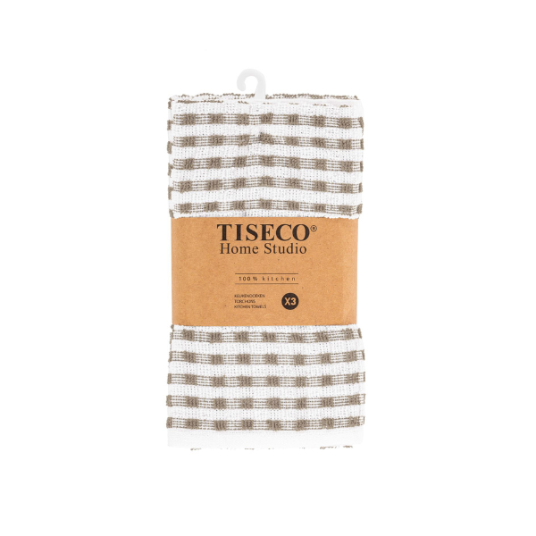 Keukenhanddoek Oman - Taupe - 100 gr/m² (3 stuks)