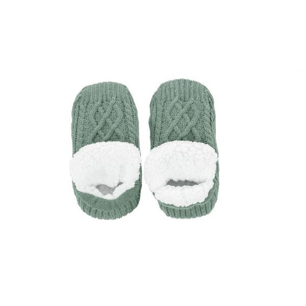 Pantoffelsokken Tiseco Cosy - Sage Green - maat 39/42