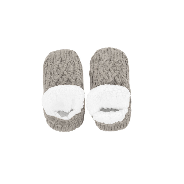 Pantoffelsokken Tiseco Cosy - Taupe - maat 39/42