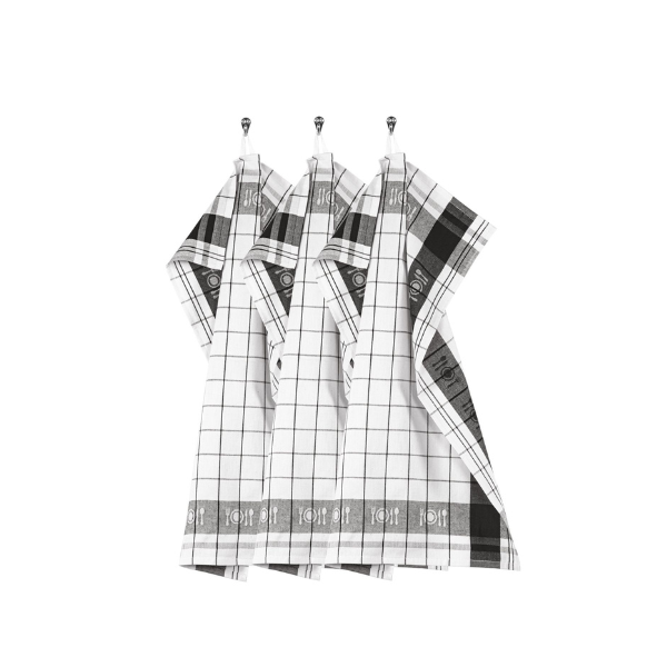 Keukenhanddoek Tiseco Pharao BML – Black – 80 gr/m² (3 stuks)