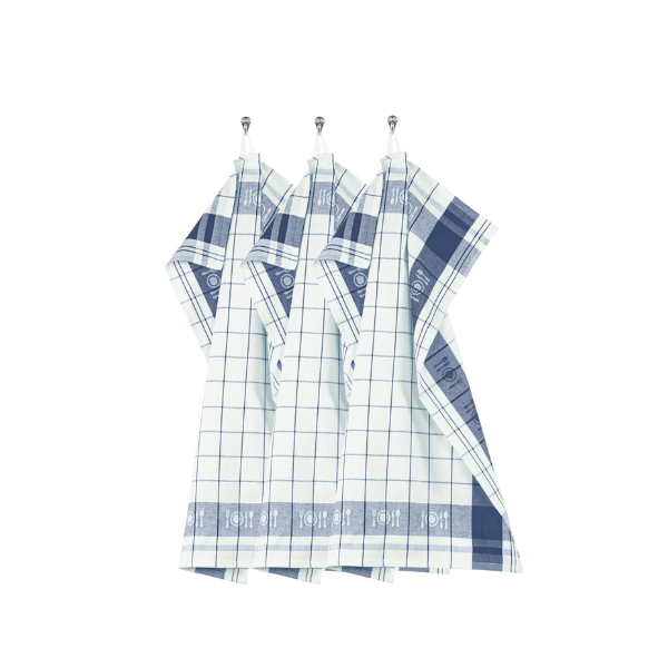 Keukenhanddoek Tiseco Pharao BML – Blue Dark – 80 gr/m² (3 stuks)