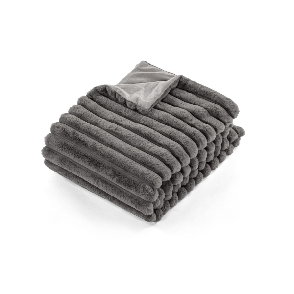 Plaid Rabit Stripe - Grey - 130 x 170 cm
