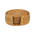 Glasonderzetters Rattan - Natural - Dia 10 cm (6 stuks)