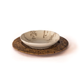 Onderbord Rattan - Brown - Dia 22 / 32 cm