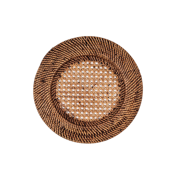 Onderbord Rattan - Brown - Dia 22 / 32 cm