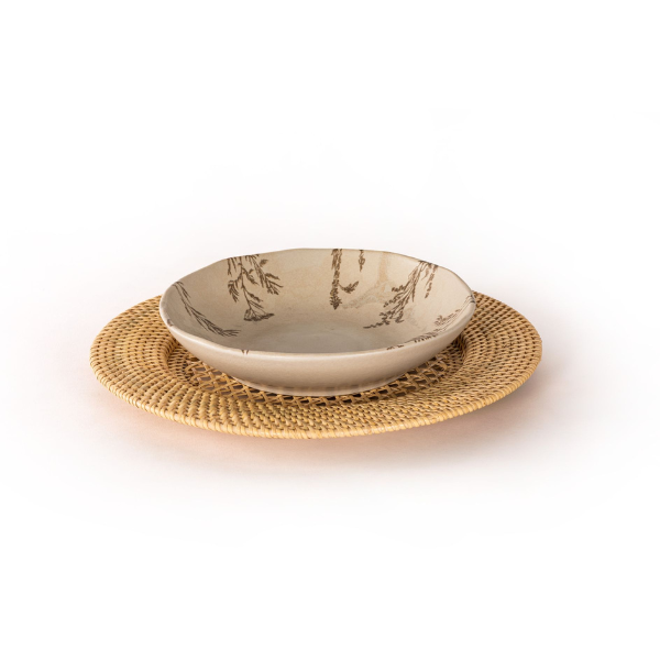 Onderbord Rattan - Natural - Dia 22 / 32 cm