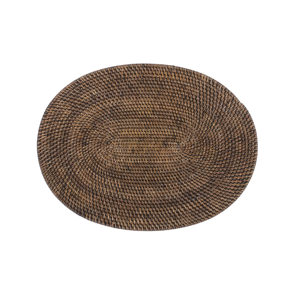 Placemat Rattan - Brown - 30 x 40 cm - Ovaal
