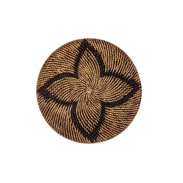 Placemat Rattan - Flowers - Dia 36 cm