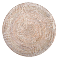 Placemat Rattan - White - Dia 36 cm
