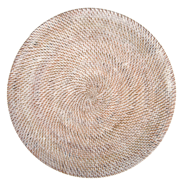 Placemat Rattan - White - Dia 36 cm