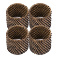 Servetringen Rattan - Brown - 4,5 x 5 cm (4 stuks)