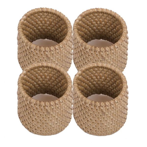 Servetringen Rattan - Natural - 4,5 x 5 cm (4 stuks)