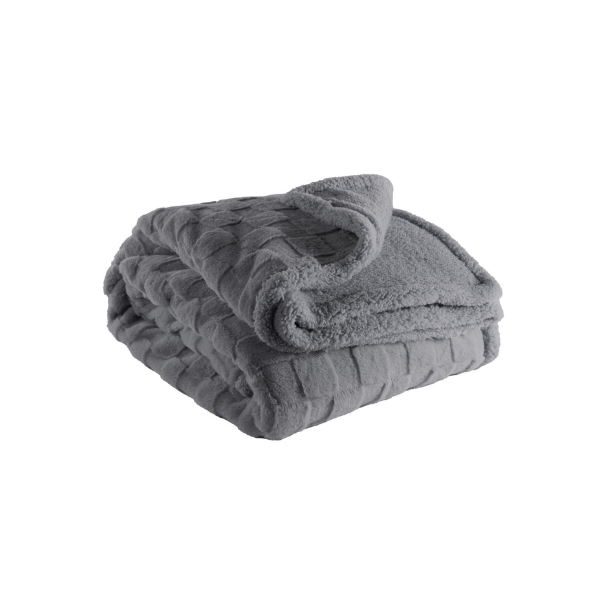 Plaid Rava - Grey - 150 x 200 cm - 400 gr/m²