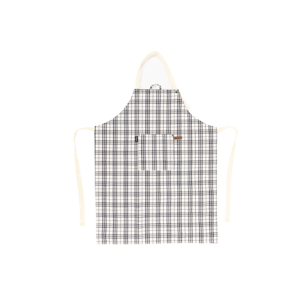 Keukenschort Sherlock - Black Checker - 68x85 cm