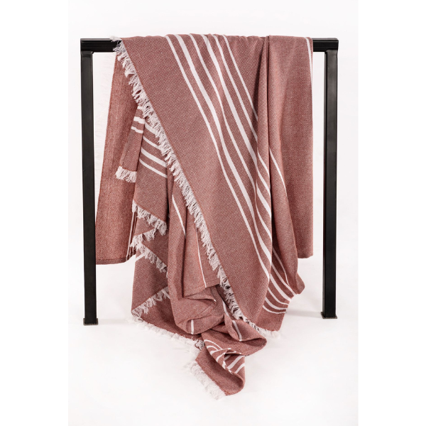 Plaid Solene - Terracotta - 150 x 200 cm