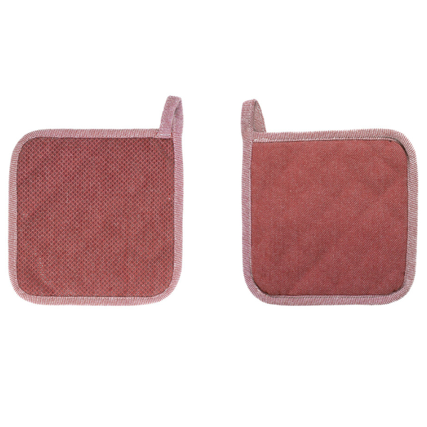 Pannenlap Somerset - Terracotta - 20x20 cm (set van 2)