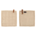 Pannenlap Velmar - Beige - 20x20 cm (set van 2)