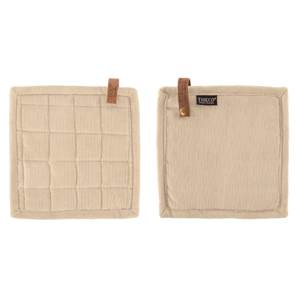 Pannenlap Velmar - Beige - 20x20 cm (set van 2)