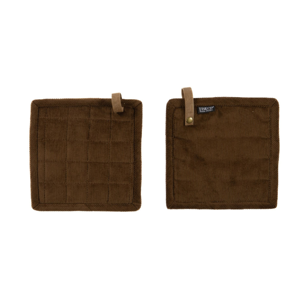 Pannenlap Velmar - Chocolate - 20x20 cm (set van 2)
