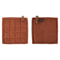 Pannenlap Velmar - Cognac - 20x20 cm (set van 2)