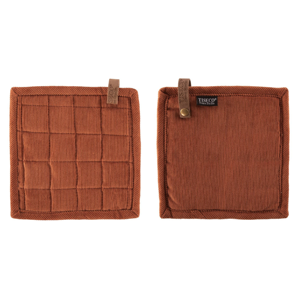 Pannenlap Velmar - Cognac - 20x20 cm (set van 2)
