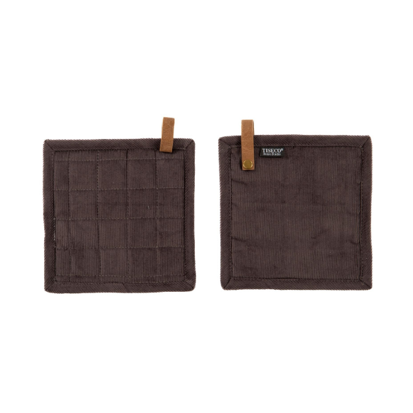 Pannenlap Velmar - Dark Grey - 20x20 cm (set van 2)