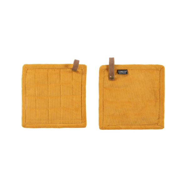 Pannenlap Velmar - Mustard - 20x20 cm (set van 2)
