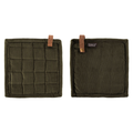 Pannenlap Velmar - Olive Green - 20x20 cm (set van 2)