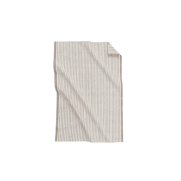 Keukenhanddoek XL Lines - Taupe - 50x70 cm (set van 3)