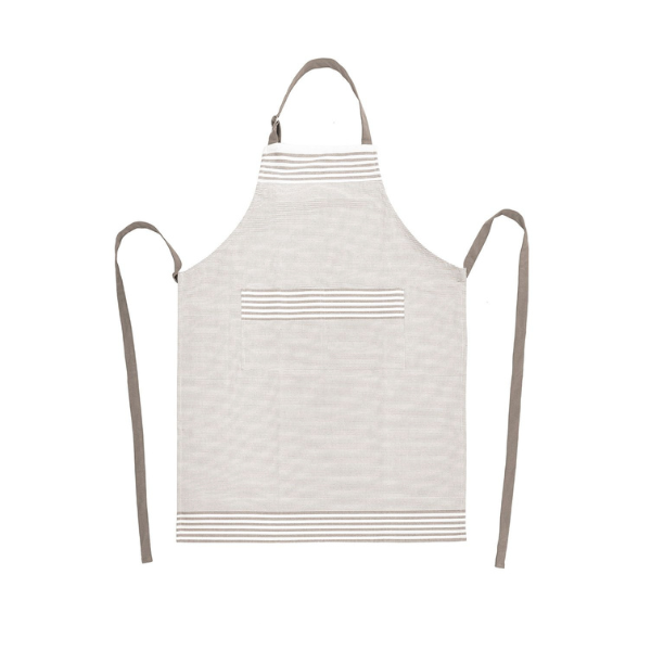 Keukenschort XL Lines - Taupe - 70x90 cm