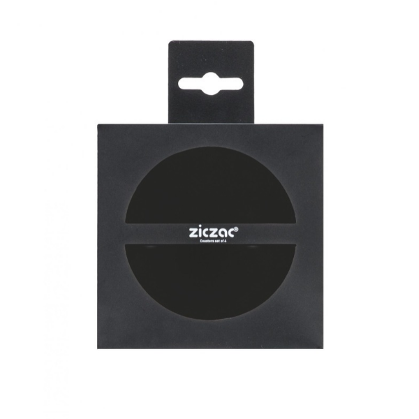 Glasonderzetters Togo - Black - Dia 10 cm (4 stuks)