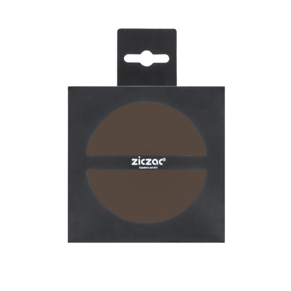 Glasonderzetters Togo - Brown - Dia 10 cm (4 stuks)