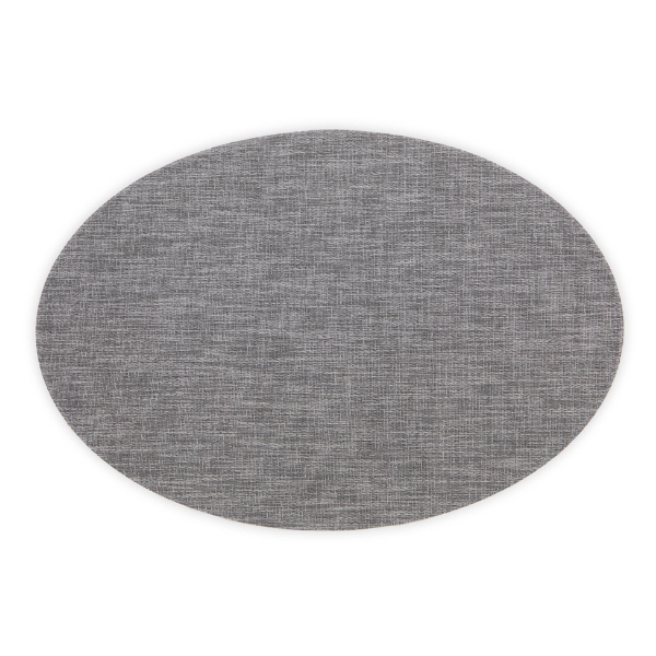 Placemat ZICZAC Purus Oval - Dark Grey - 33x45 cm