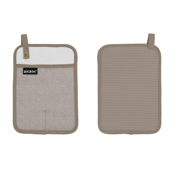 ZICZAC Pannenlap Silo - Taupe - 18x25,5 cm (set van 2)
